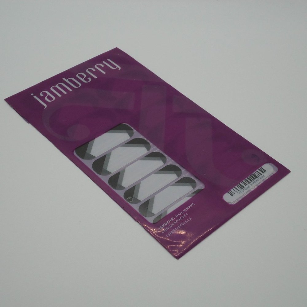 Jamberry Nail Wraps Black and White Quad